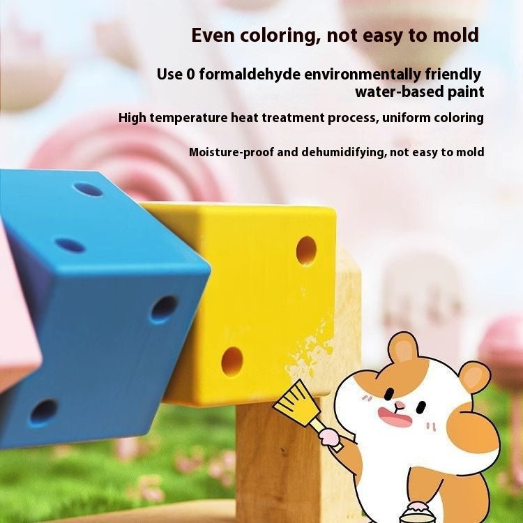 Unleash the Fun with the Fashion Personality Hamster Cube Wooden Toy